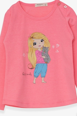 Breeze Kız Çocuk Taytlı Takım Kız Baskılı 1.5-5 Yaş, Neon Pembe-neon Pembe