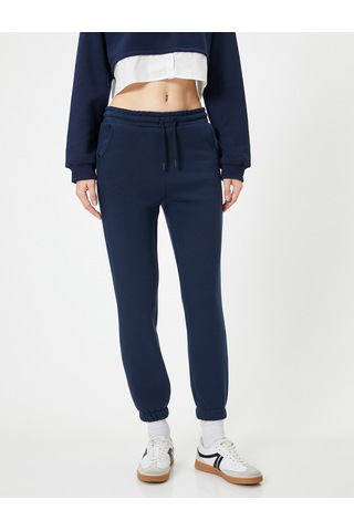 Koton Jogger Eşofman Altı Beli Bağlamalı Cepli Lacivert 5wal40004ık Lacivert