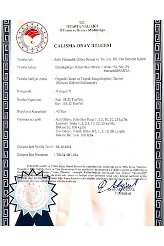 Solucan Gübresi Sıvı 20 Litre Bakanlık Onaylı