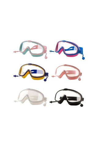 Artfulabode Yüzme Yeşil Yapışık Tıkaçlı Sones Pembe Önleyici Kulak Gözlüğü Çocuklar İçin Büyük Buğu Ef Çok Renkli