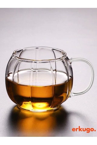 Borosilikat Sunum Bardağı, Kahve Bardağı, Meşrubat Bardağı, Isı Dayanıklı Kulplu Bardak 450 Ml Civelek