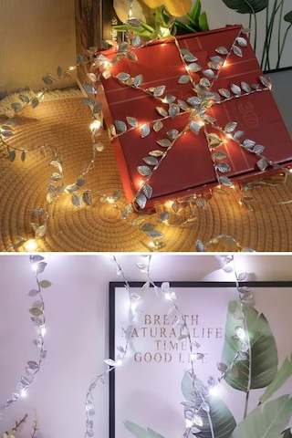 3 Metre Yaldızlı Gümüş Led Işık - Dekoratif Ortam Ve Yılbaşı Aydınlatması Çok Renkli