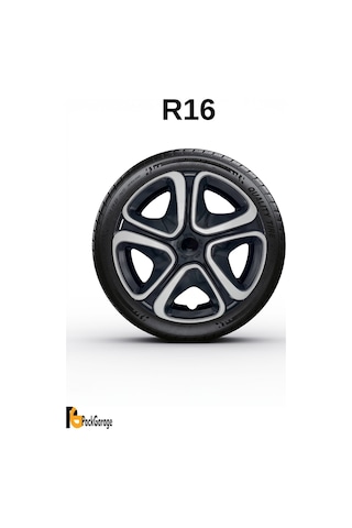Citroen C-elysee 16'' İnç Jant Kapağı 4 Adet Siyah Gri C103