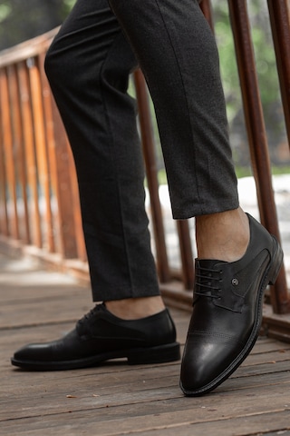 Daxtors D02018 Günlük Ortopedik Erkek Hakiki Deri Klasik Ayakkabı Siyah