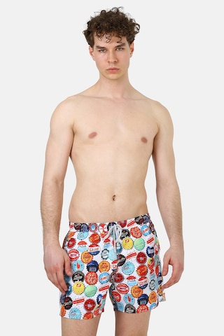 John Frank Deniz Şortu All Over Cepli Mayo Short Erkek Mayo Short Jfsssw37beercap Beyaz-orange