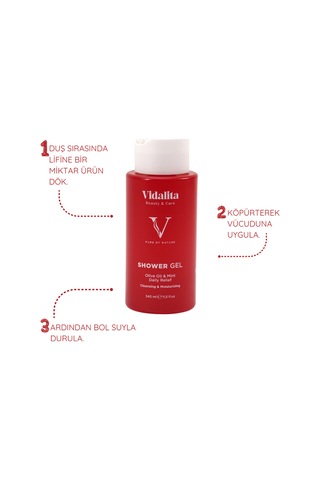 Vidalita Beauty & Care Olive Oil Zeytinyağlı Nemlendirici Ve Besleyici Duş Jeli 340 ML