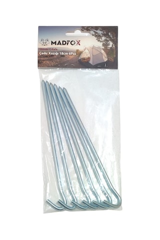 Madfox Skewer C-kafa Çadır Kazığı 18cm 6pcs Metalik