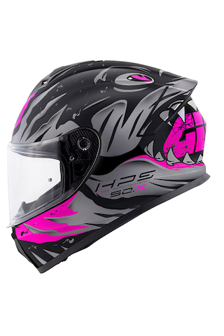 Givi 50.x Sharkbıte Motosiklet Kaskı Mat Siyah-mat Gri-mat Pembe