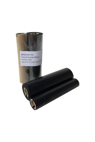 Termal Transfer Şeridi 4.3 X244 110 Mm X 74 M -1 Rulo. Reçine Geliştirilmiş Balmumu Barkod Siyah Şerit 1/2 İnç Çekirdek Mürekkep Çıkışı Zebra Eltron Datamax Zebra Gc420t Gk420t Gx420t