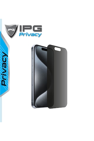 Apple iPhone 15 Pro Max Uyumlu İçin Ipg Privacy Hayalet Ekran Koruma Gizlilik