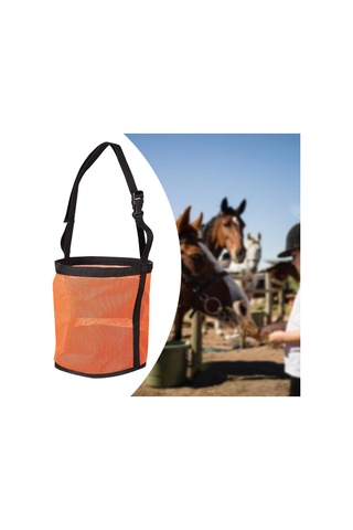 Homyl At Yem Torbası File Nefes Alabilen Turuncu Turuncu