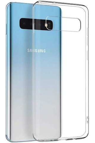 Noktaks - Samsung Galaxy S10 Plus Uyumlu - Kılıf Şeffaf Soft Slim Fitt Süper Silikon Kapak - Şeffaf