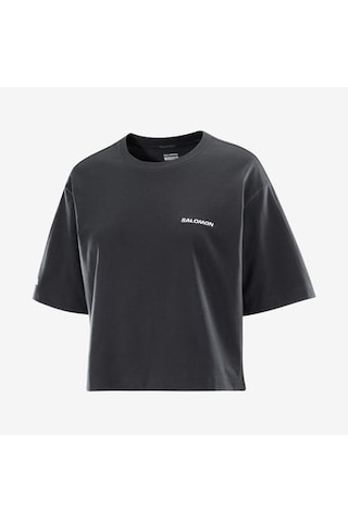 Salomon Logo Short Tee W Deep Black// Kdn T-shırt Lc2527800 Siyah
