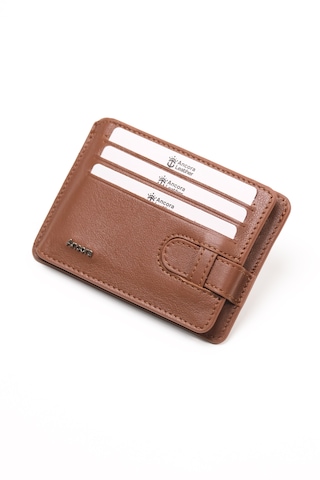 Ancora Leather Hakiki Deri-minimal Tasarım Kartlık-26205-kişiye Özel İsim Baskılı Taba