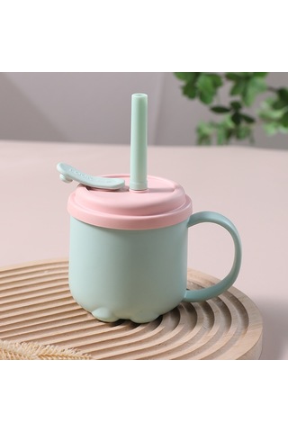 Aurora Çocuk Saplısu Bardağısilikonısıyalımem Kabıdüşmez Ve Sızdırmaz Mavisi Mavi