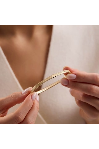 14 Ayar İtalyan Esnek Altın Bileklik Grek Model 5 Mm 1.20 Gram T14630 Çok Renkli