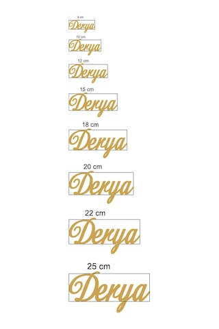 Gold Aynalı Pleksi Isim- Altın Aynalı Pleksi Isim 15 Cm Gold