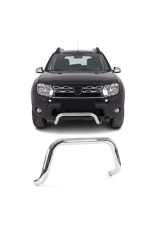 Dacia Duster 2010-2017 Uyumlu Araca Özel Pars Ön Koruma 60mm Krom