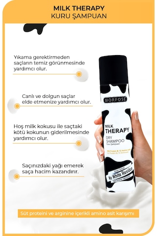 Morfose Kuru Şampuan Milk Therapy 200 ML