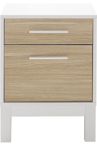 London 2 Çekmeceli Komodin-meşe-beyaz 45x60x45 Cm Gxyxd