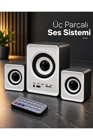 Bluetooth Özellikli Mini Dijital Hoparlör Seti Çok Renkli