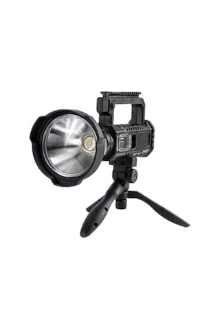 Wezone Dış Mekan Led El Feneri, 20w P50 Işık Kaynağı, Usb Şarjlı, Su Geçirmez, 4 Seviye Parlaklık, Elini Serbest Bırakan Ayaklı Tutucu, Akıllı Pil Göstergesi Çok Renkli