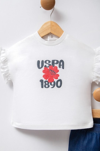 U.S. Polo Assn. U.s.polo Assn. Kız Bebek 2li Takım - Beyaz