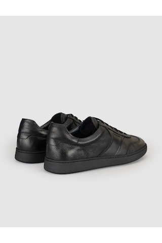 Cabani Hakiki Deri Siyah Bağcıklı Erkek Sneaker Ayakkabı
