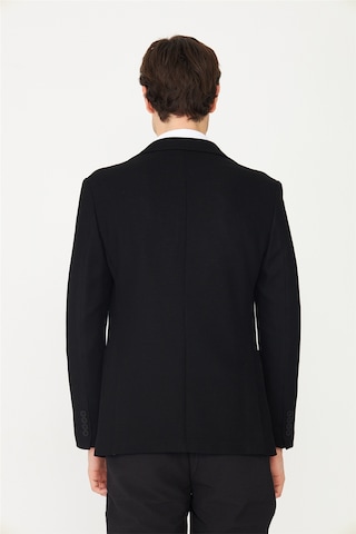 Siyah Kadife Fitilli Modern Kesim Düğmeli Blazer Ceket Siyah