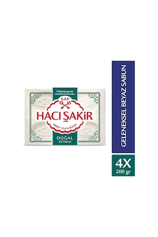 Doğal Geleneksel Beyaz Sabun 4 X 200 G 285 ML