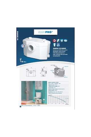Sanipro Xr - Wc+3 Ünite Fos Tah Cihazı - 16 Lt