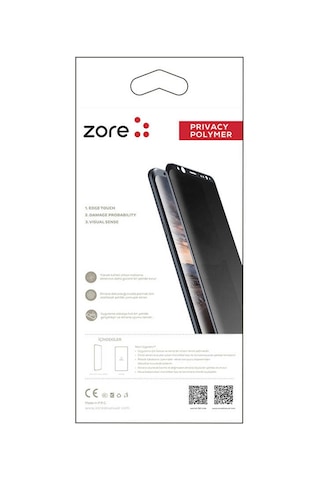 Zore Galaxy Note 10 Plus Uyumlu Privacy Polymer Nano Ekran Koruyucu