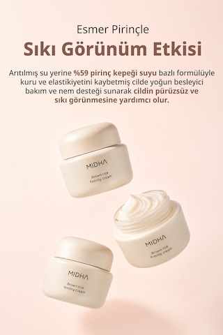 Esmer Pirinç Özü İçeren Cilde Dolgun & Sıkı Görünüm Sunan Bakım Kremi Mıdha Brown Rice Firming Cream