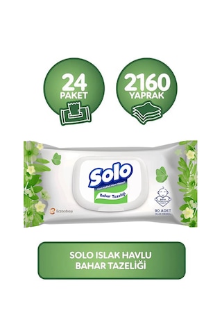 Solo Islak Havlu Bahar Tazeliği 2160 Yaprak Kapaklı