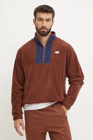 New Balance Erkek Sweatshırt Mt43518rok Kahverengi