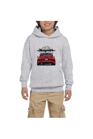 Zepplin Giyim Toyota Supra 2jz Gri Çocuk Kapşonlu Sweatshirt Gri
