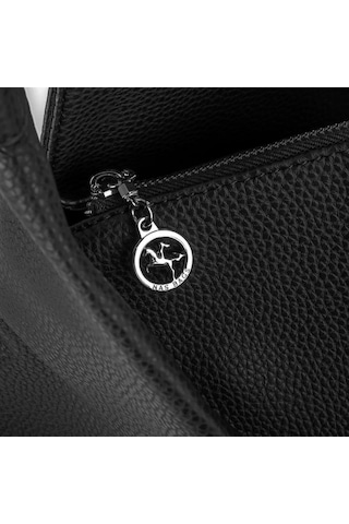 Nas 1271 Kadın Omuz Çantası Siyah Baskılı Siyah