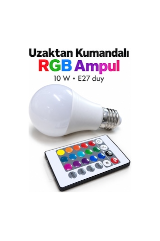 Shnstore Uzaktan Kumandalı Rgb Led Ampul Shntknd0720 Elektronik