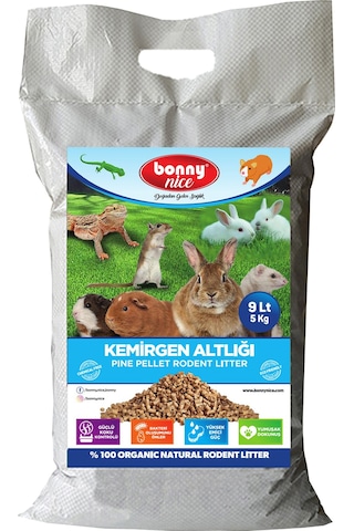 Bonny Nice Doğal Pelet Hamster Kafes Altlığı 5 Kg 9 Lt