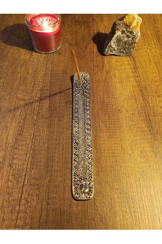 Güneş Sembollü Alimünyum Çubuk Tütsülük Gold