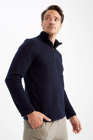 DeFacto Lacivert Tüylenme Yapmayan Soğuk Geçirmez Regular Fit Dik Yaka Fermuarlı Polar Sweatshirt Y3996AZNSNV28