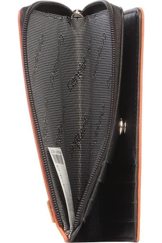 Cengiz Pakel Unisex Hakiki Deri Fermuarlı Kartlık 2512ds - Siyah/kiremit 2512ds-siyah-kiremit
