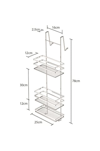 Geseus Üç Katlı Asmalı Banyo Duş Rafı Krom Lm580