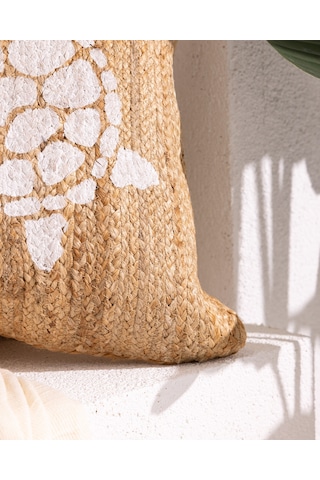 Madame Coco Trianon Jüt Kırlent Kılıfı - Naturel - 50x50 Cm Çok Renkli