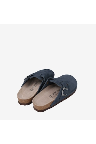 Dark Blue Terlik Erkek G106580 Genuins Rıva Velour Pacific