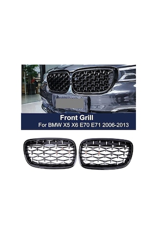 Bmw X5 E70 Diamond Ön Panjur Izgara 2006-2013 Arası Pianoblack