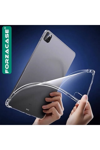 Forzacase Apple Uyumlu iPad Pro 2024 11 İnch İle Anti Shock Silikon Kılıf Şeffaf - Fc014 Şeffaf