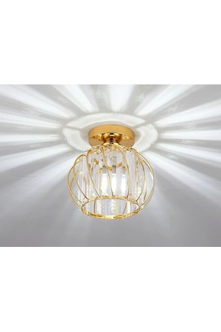 Luna Lighting Luxury Plafonyer Gold Kristal Taşlı Avize LUNA-EG-1G Gold