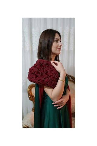 Trakyatrend Vintage Tasarım Makrome El Çantası - Bordo Bordo