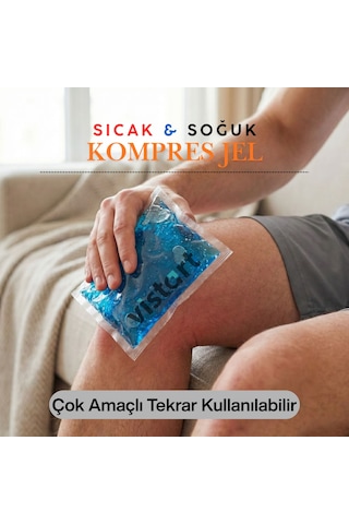 Vistart Soğuk Kompres Buz Jeli Cold Packsporcu Buz Torbası Şişlik Giderici 13x13cm 20 Adet